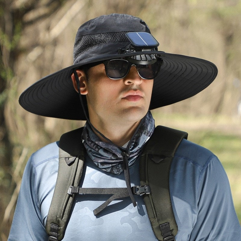 Chapeau rafraîchissant à énergie solaire avec ventilateur intégré
