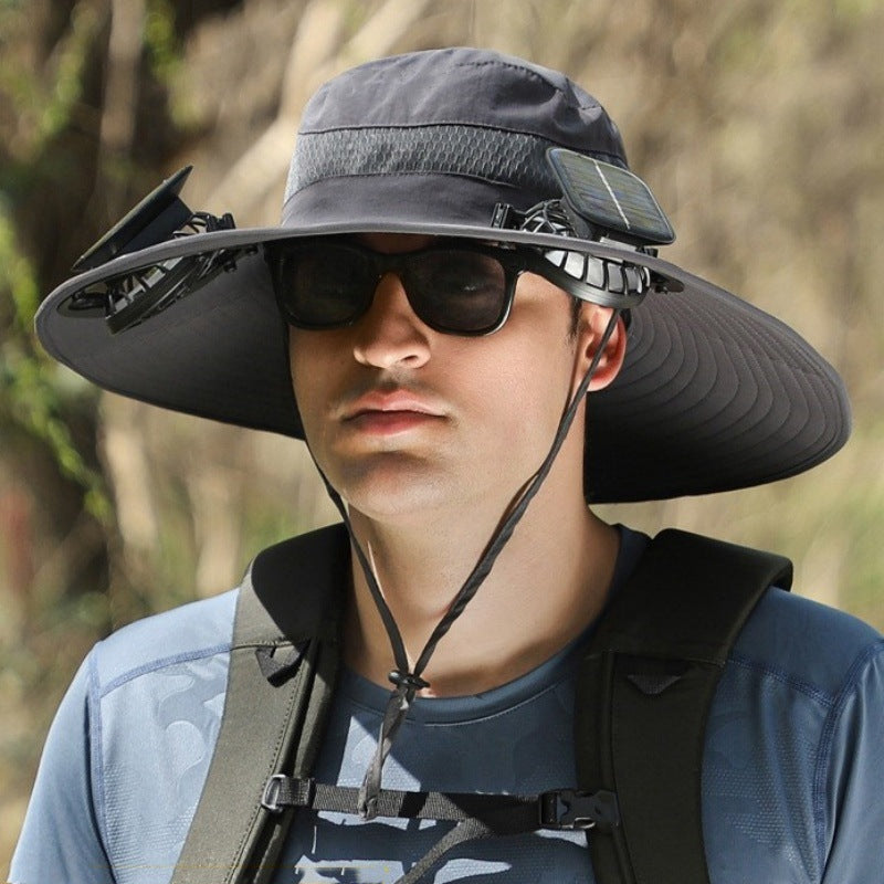 Chapeau rafraîchissant à énergie solaire avec ventilateur intégré