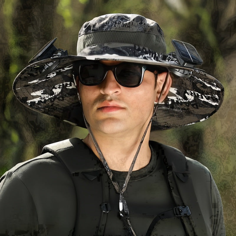Chapeau rafraîchissant à énergie solaire avec ventilateur intégré