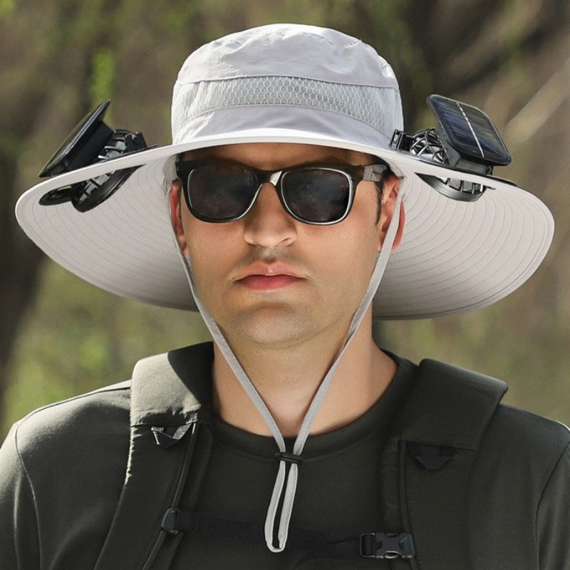 Chapeau rafraîchissant à énergie solaire avec ventilateur intégré