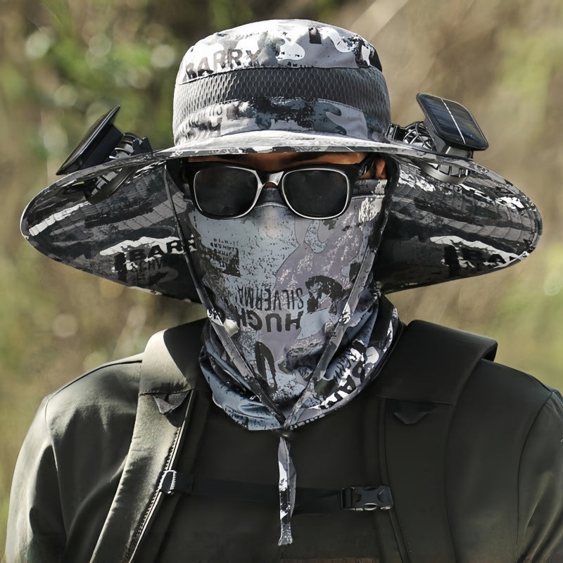 Chapeau rafraîchissant à énergie solaire avec ventilateur intégré